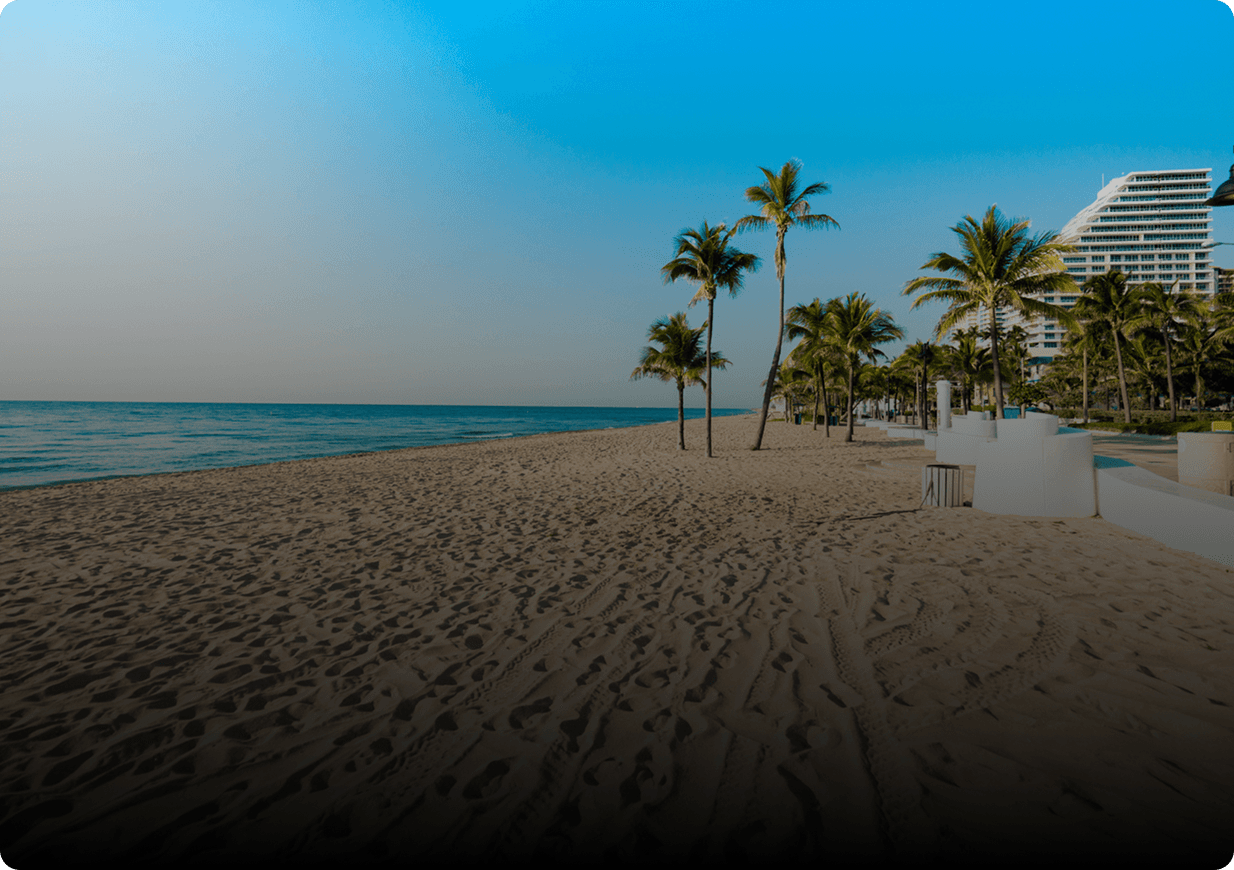Clean beach