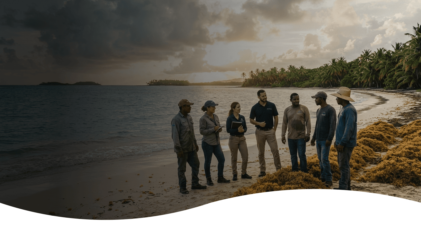 Seaweed Greens team on beach