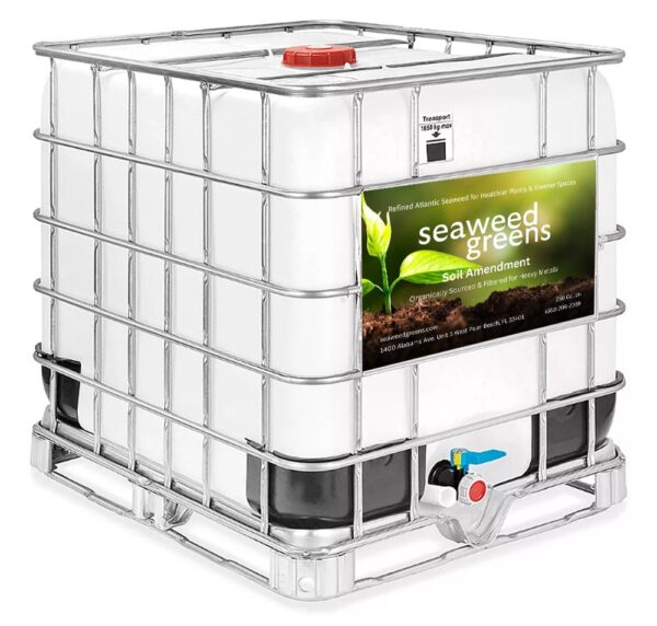 Seaweed Greens 250 Gallon Tote (Steel Pallet)